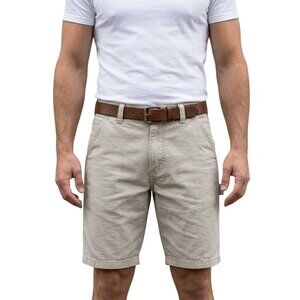 Carhartt Mens Work Shorts Size 42 Relaxed Fit Beige Classic Chino Flat Front